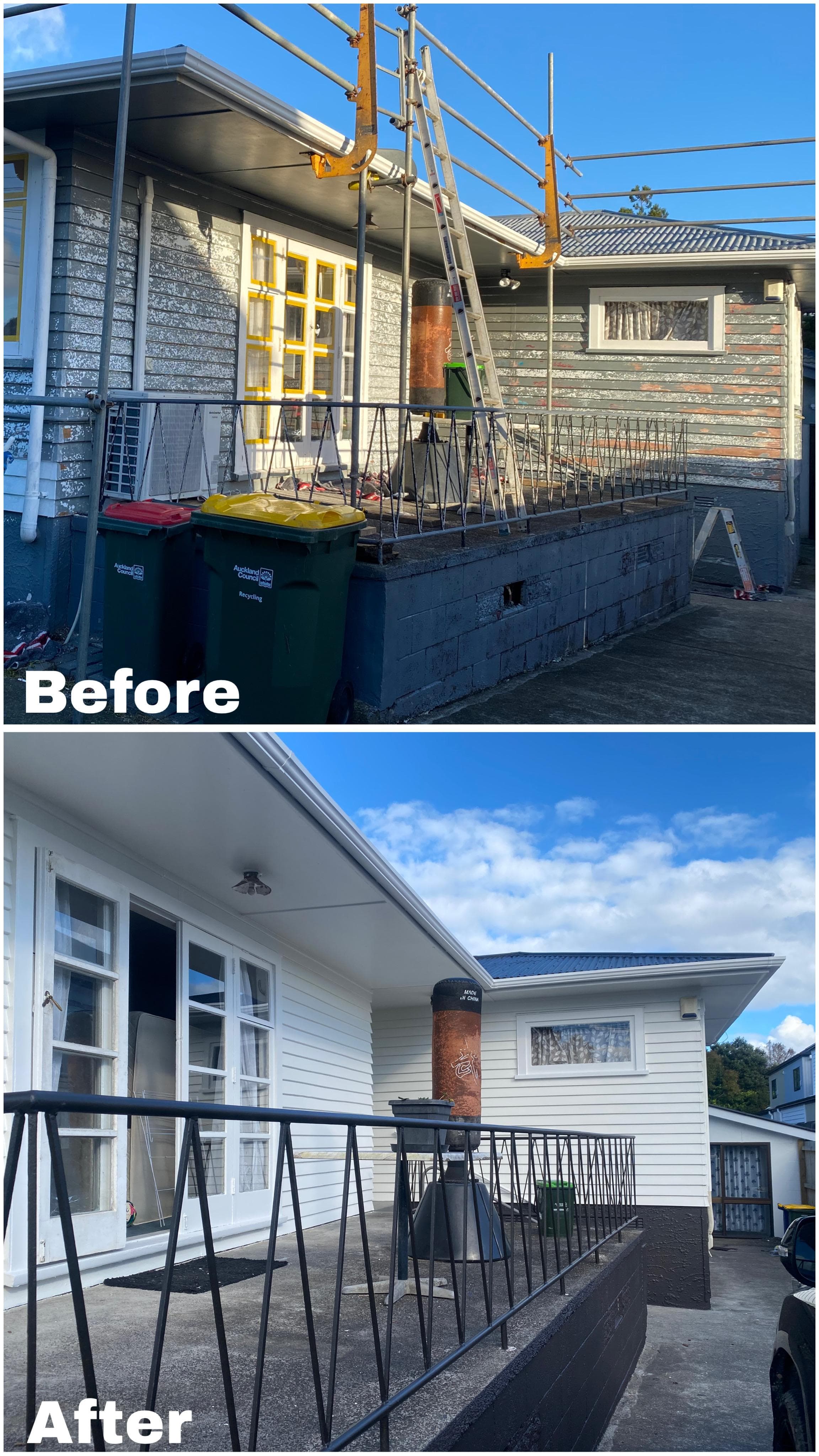 Commercial building — freshly painted